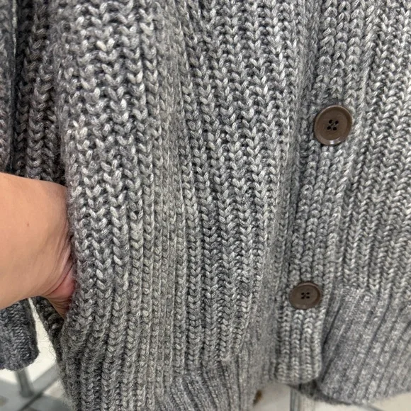 Banana Republic Gray Long Knit Cardigan Grandpa Sweater EUC S - Picture 4 of 8